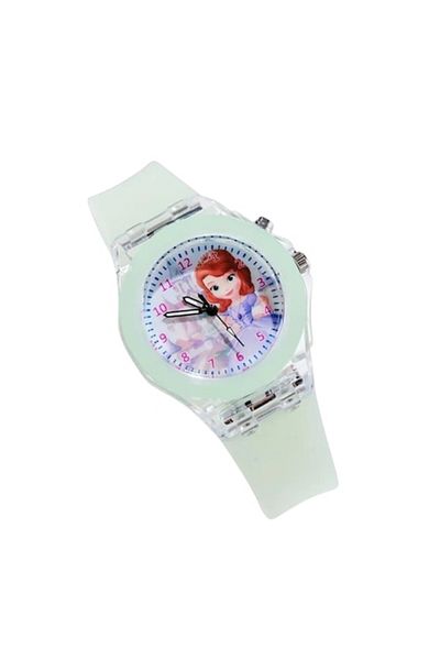 Mixbo - Children's Watch, Silicone Strap, with Multi-Colored Lights, Green