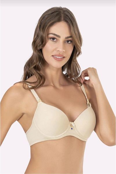 NBB 3628 Women's Wire Bra Covered Breastfeeding Bra Single