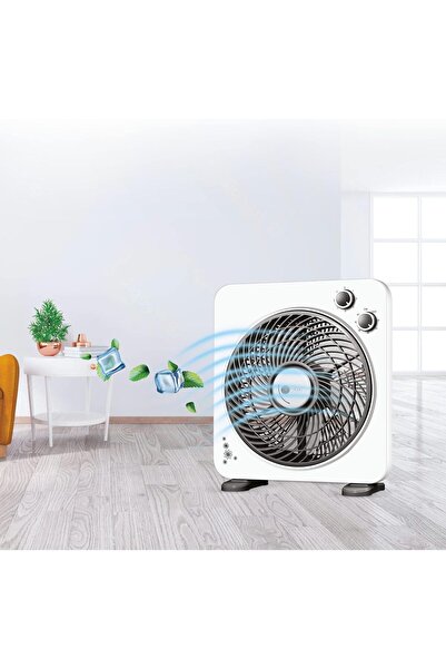 Afra Electric Box Fan, 45W, 5 Blades, 3 Speeds, Portable, White, AF-1045WT, 1...