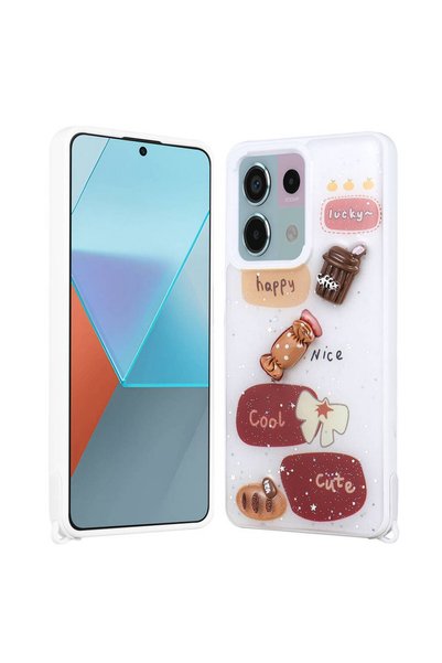 noktaks غطاء حماية متوافق مع هاتف Redmi Note 13 Pro 5G مع تصميم منقوش باللون ...
