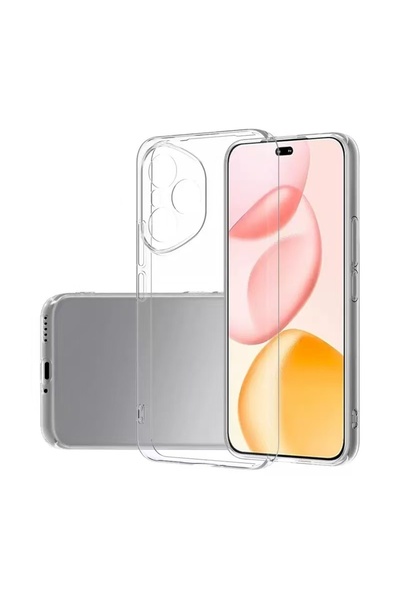 noktaks Honor 400 Pro Compatible - Case Transparent Soft Slim Fitt Super Silicone Cover - Transparent - T38294