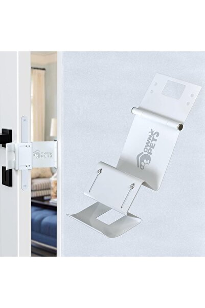 Ownpets zăvor reglabil pentru ușă, oțel inoxidabil, alb