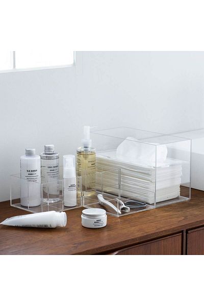 Muji Acrylic Box, W 25.2 x D 12.6 x H 8 cm, M