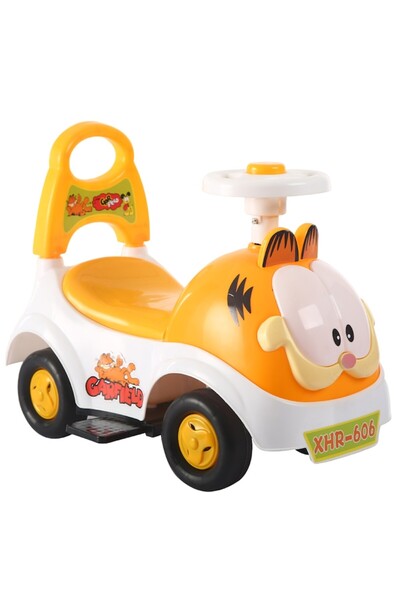 Mixbo Masinuta Fara Pedale, Garfield, Cu Suport Pentru Picioare, Plastic, Galben