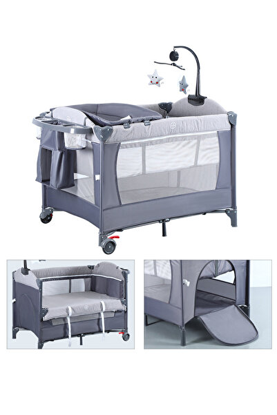 Ma Baby 5-in-1 Baby Beside Crib, Foldable And Portable Baby Cots