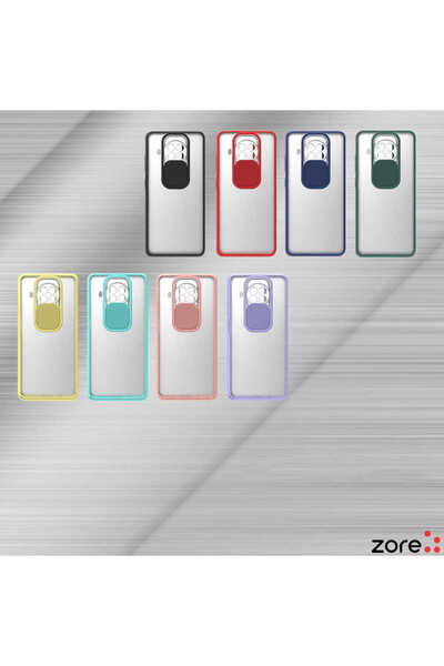 noktaks Xiaomi Mi 10t Lite 5g Compatible - Case Slide Sliding Back Cover Frosted Lens - Yellow - T16240