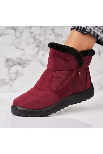 Joana Women's Red Furry Boots from Fas Prym