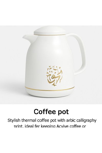 TSUMAB Coffee Pot - Elegant Arabic Calligraphy Design