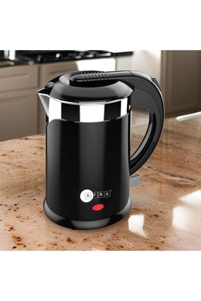 Afra Stainless Steel Electric Kettle 1.0L Rapid Heating + 2-Year