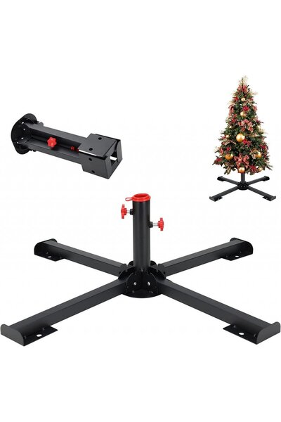 INFLATION Christmas tree stand, stainless steel, black, for trunk diameter 3.8 cm
