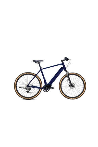 Carraro e-SPORTIVE X ERKEK ŞEHİR BİSİKLETİ 560H HD 28 JANT 10 VİTES LACİVERT-AÇIK TURUNCU GÜMÜŞ