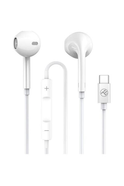 TELLUR Căști intraauriculare Basic Urbs, tip C, albe