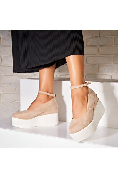 Joana Pantofi dama cu platforma Kaki din Piele Ecologica Intoarsa Kynlie