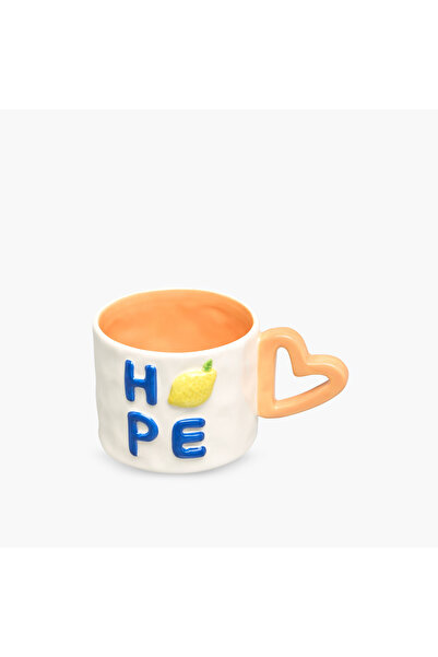 Lifestyle Lemon Accent Ceramic Mug with Handle - 380 ml