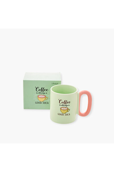 Lifestyle Coffee Print New Bone China Mug with Handle - 340 ml
