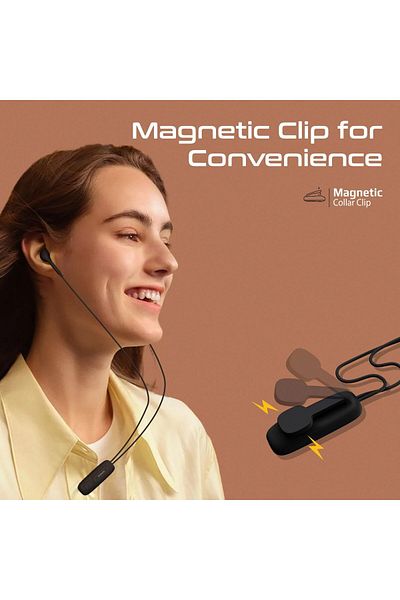 Promate Premium Bluetooth V5.3 Earphones,12-Hour Battery Life, Latch- Black