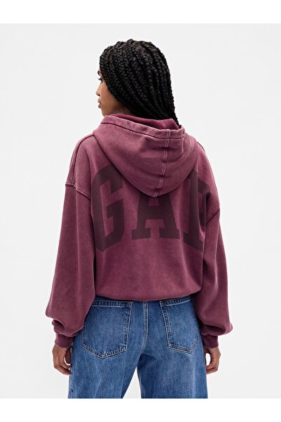 GAP KadınGap Logo VintageSoft Crop Fleece Sweatshirt