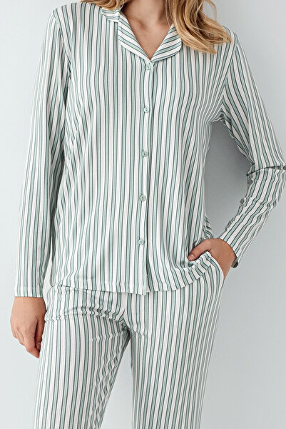 Arnetta Kadın Yeşil Gömlek Pijama