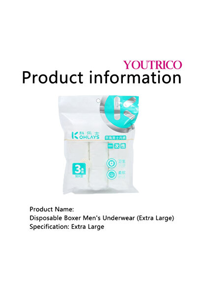 Youtrico 12pack Men's travel briefs set, No need wash brief,disposable boxer briefs,180-195cm,75-90kg