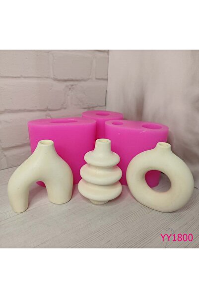 YOYOMOLD YY1800-Hm Minimal Vazo Takımı 3Lü Silikon Kalıp