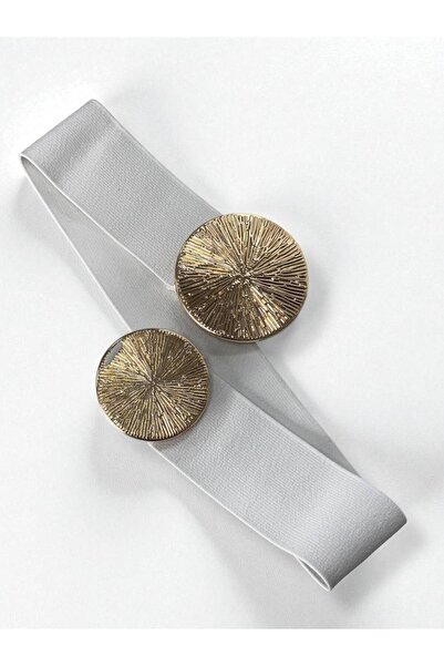 Kemerix Women's Gold Buckle Elastic Waist Belt Corset