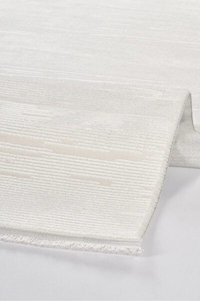 Apex Halı Safran 8151 Ekru Yumuşak Dokulu Düz Desenli Dokuma Modern Kaliteli ...