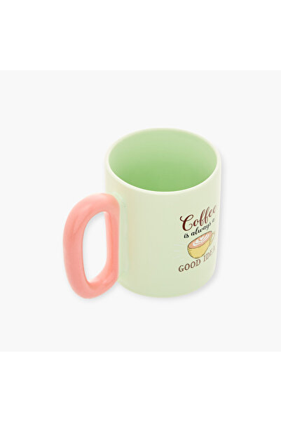 Lifestyle Coffee Print New Bone China Mug with Handle - 340 ml