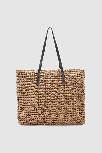 Boleine Straw Tote Bag Beige Women's Straw Bag Bl25001