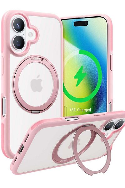 TORRAS Upgraded 360°Rotatable Magnetic Ring for iPhone 16 Plus Case, Fit for MagSafe with Stand & Ring Hol