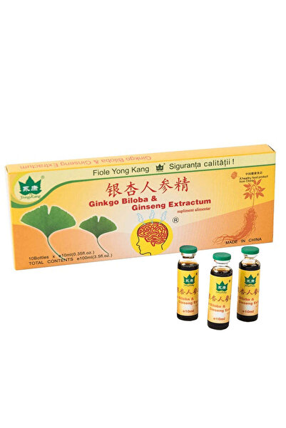 YONGHAOYANG Φιαλίδια με εκχύλισμα Ginkgo Biloba και Ginseng, 10 φιαλίδια για πόσιμο, Yongkang Κίνα