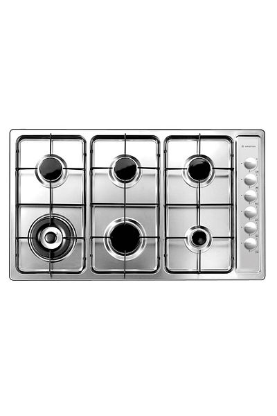 Ariston Ariston built-in gas hob, 6 burners, 90 cm, stainless steel (Italian)