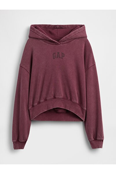 GAP KadınGap Logo VintageSoft Crop Fleece Sweatshirt