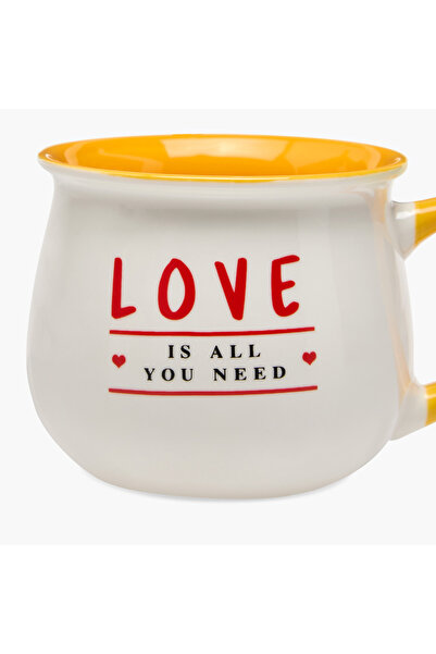 Lifestyle Typographic Detail Ceramic Mug - 400 ml
