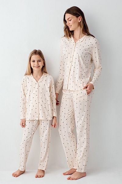 Arnetta Women's Cream Shirt Pajamas