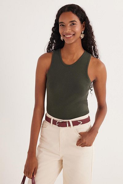 Tudors Body verde pentru femei, slim fit, cu guler lat