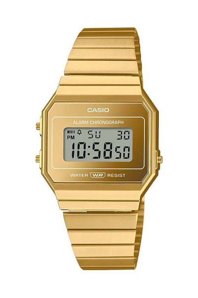 Casio Digital Gold Stainless Steel Unisex Watch A700WEVG-9A