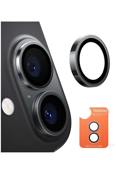 TORRAS Ultimate Durability 9H+ Glass for iPhone 16/16 Plus Camera Lens Protector