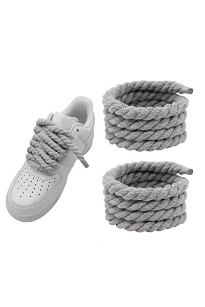 Wanty Sireturi Rope Laces Wanty® 140 cm, Bumbac, Capat Transparent si Textura Clara, Gri