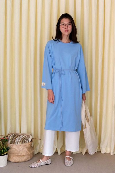 Ceylan Otantik Blue Long Body Tunic