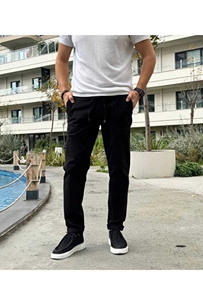 KING SEZAR Ανδρικό παντελόνι jogger με λεπτή εφαρμογή, άνετη γραμμή, δέσιμο σ...