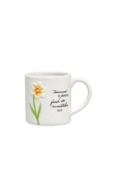Lifestyle Slogan Accent Ceramic Mug with Handle - 470 ml