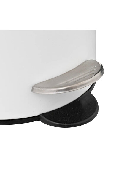 5FiveSmart 5Five Colors Cotton waste bin with pedal and soft-close, steel, 3 L, 23x23x17 cm, white