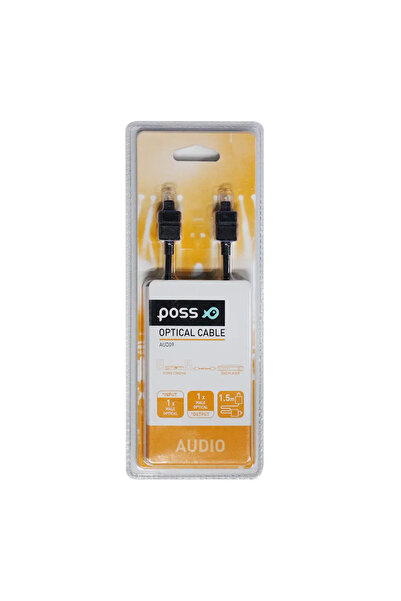 Poss Cablu audio optic AUD09, 1.5m, negru