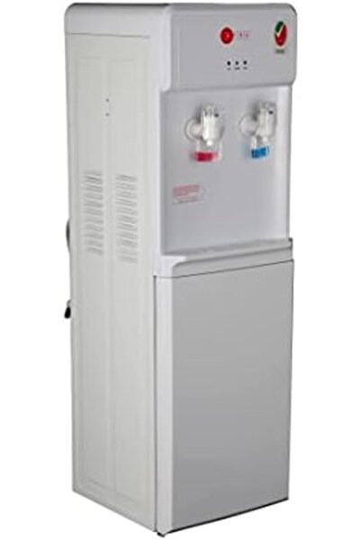 Afra Water Dispenser Cabinet, 5L, Floor Standing, 630W, Top Load, Compressor Cooling, 2 Tap, Stainle