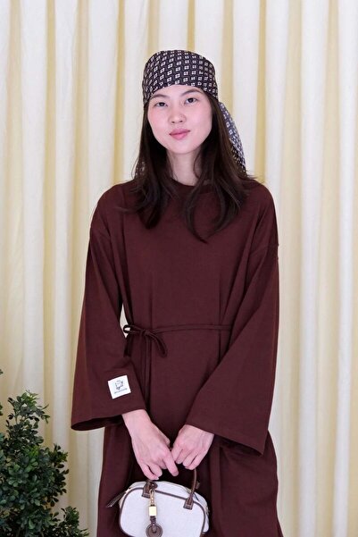 Ceylan Otantik Bitter Brown Long Body Tunic