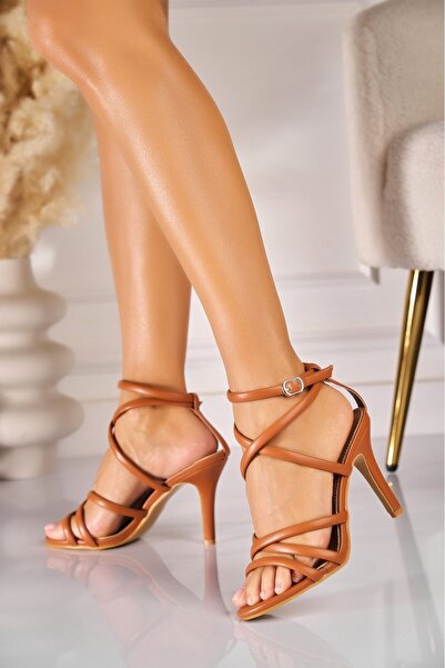 Joana Κομψά Γυναικεία Σανδάλια από Οικολογικό Δέρμα Camel Cheryl