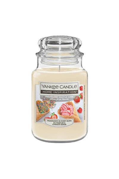 Yankee Candle Lumanare Parfumata Borcan Mare, Strawberry Waffle Cone, 538gr.