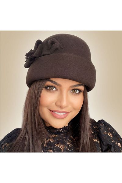 Confortino Luxury women's felt toca hat - ONE size, ADJUSTABLE