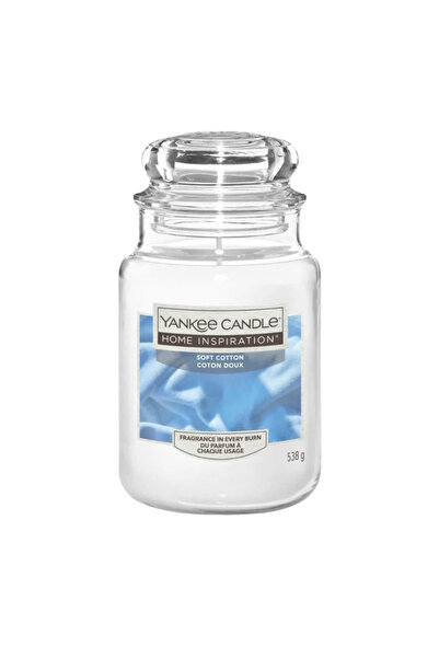 Yankee Candle Large Jar Scented Candle, Soft Cotton, 538gr.