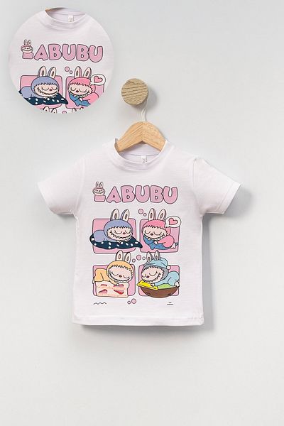 Riffy Baby Character Printed Crew Neck Unisex Kids Tshirt